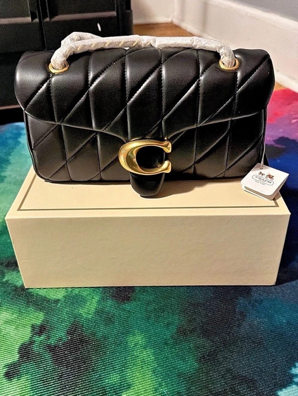 Coach Tabby Shoulder Bag 26 With Pillow Quilting Black